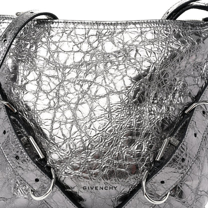 Givenchy Metallic Calfskin Small Voyou Bag Silver 8 of 10