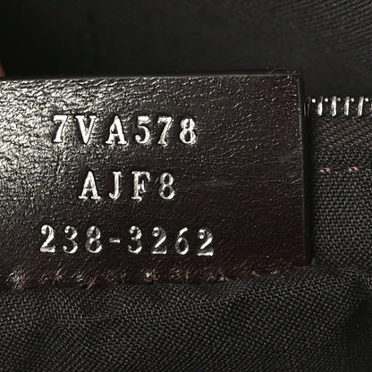 Fendi Glazed Fabric Vitello Cover FF 1974 Diagonal Bi-Color Vertical Tote Tobacco Moro Sand Black 7 of 9