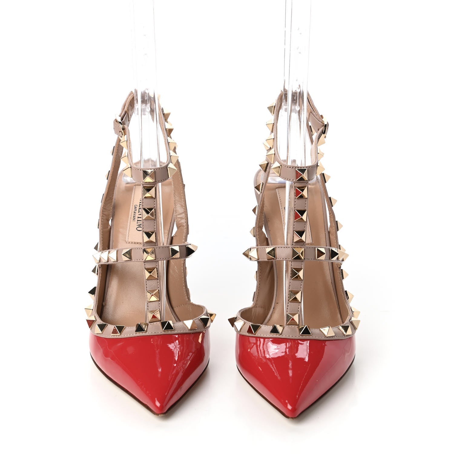 Valentino Garavani Patent Rockstud Ankle Strap 100mm Pumps 37 Rock Pink Poudre 2 of 11