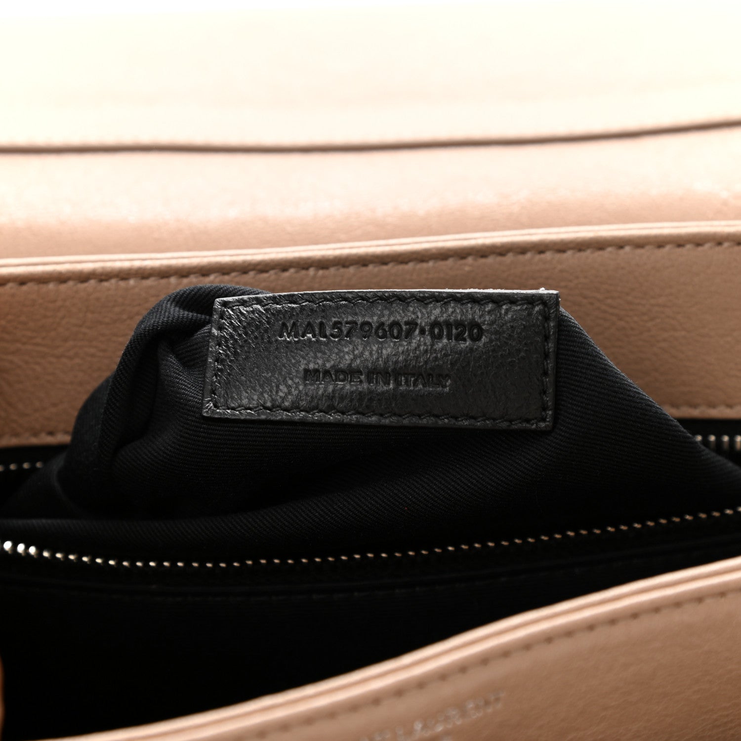 Saint Laurent Lambskin Quilted Small Becky Chain Bag Gold Sand 8 of 11