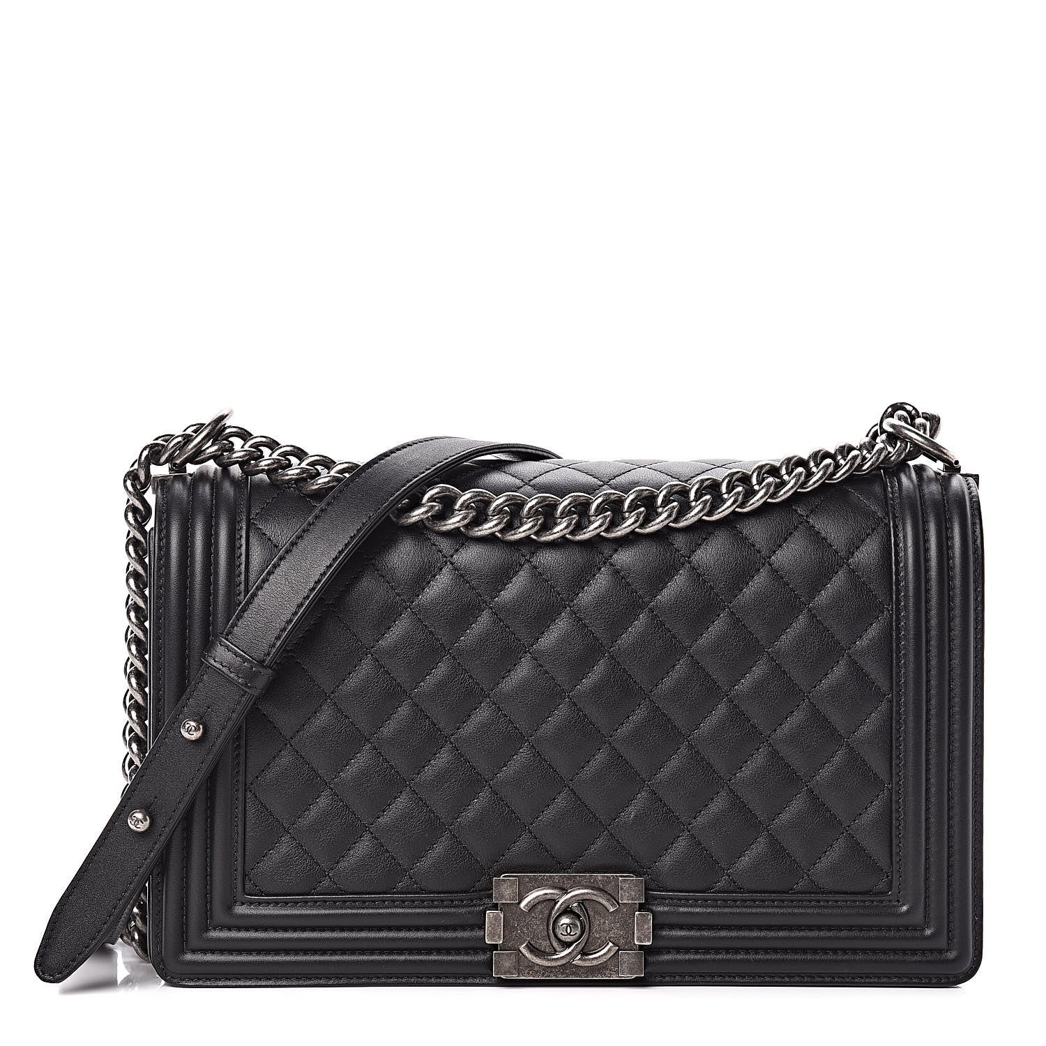 Chanel Calfskin Quilted New Medium Boy Flap Black 1 of 11