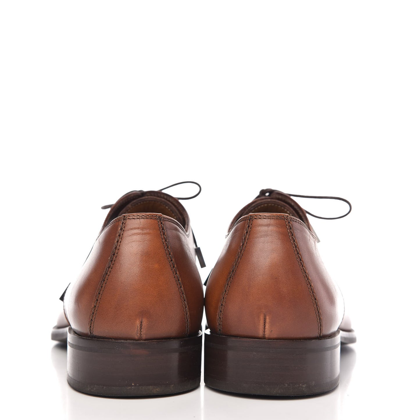 Calfskin Mens Derby Shoes 8.5 Brown