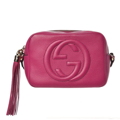 Gucci Pebbled Calfskin Small Soho Disco Bag Bright Bougainvillea 1 of 8