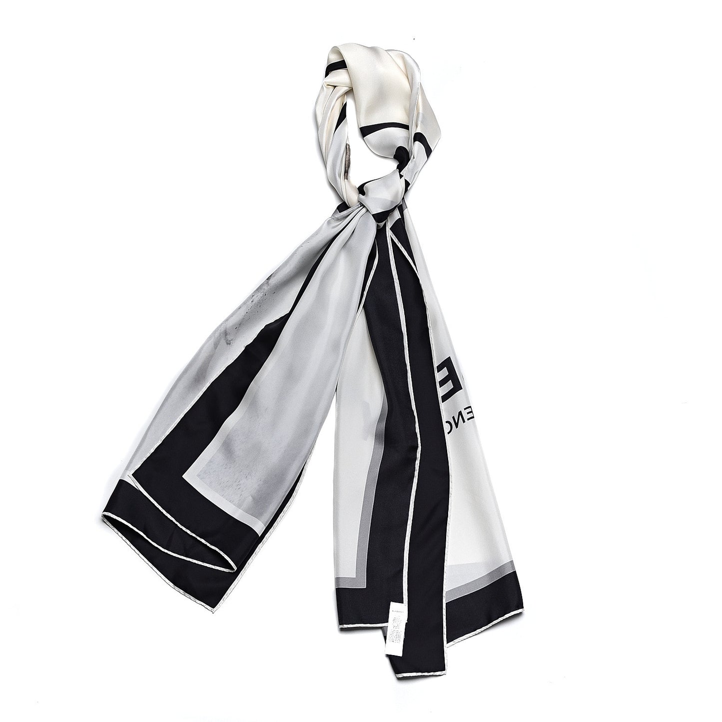 Silk Montage Print Scarf Monochrome