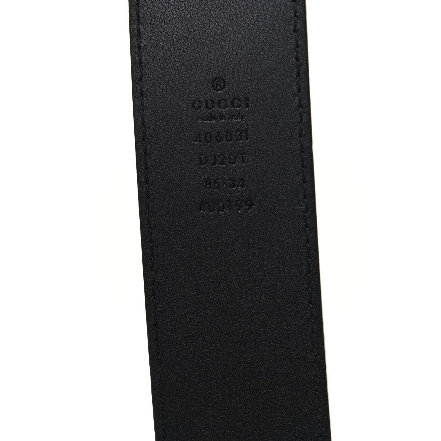 Gucci Textured Calfskin Double G 40mm Belt 85 34 Black 3 of 3