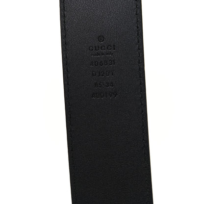 Gucci Textured Calfskin Double G 40mm Belt 85 34 Black 3 of 3