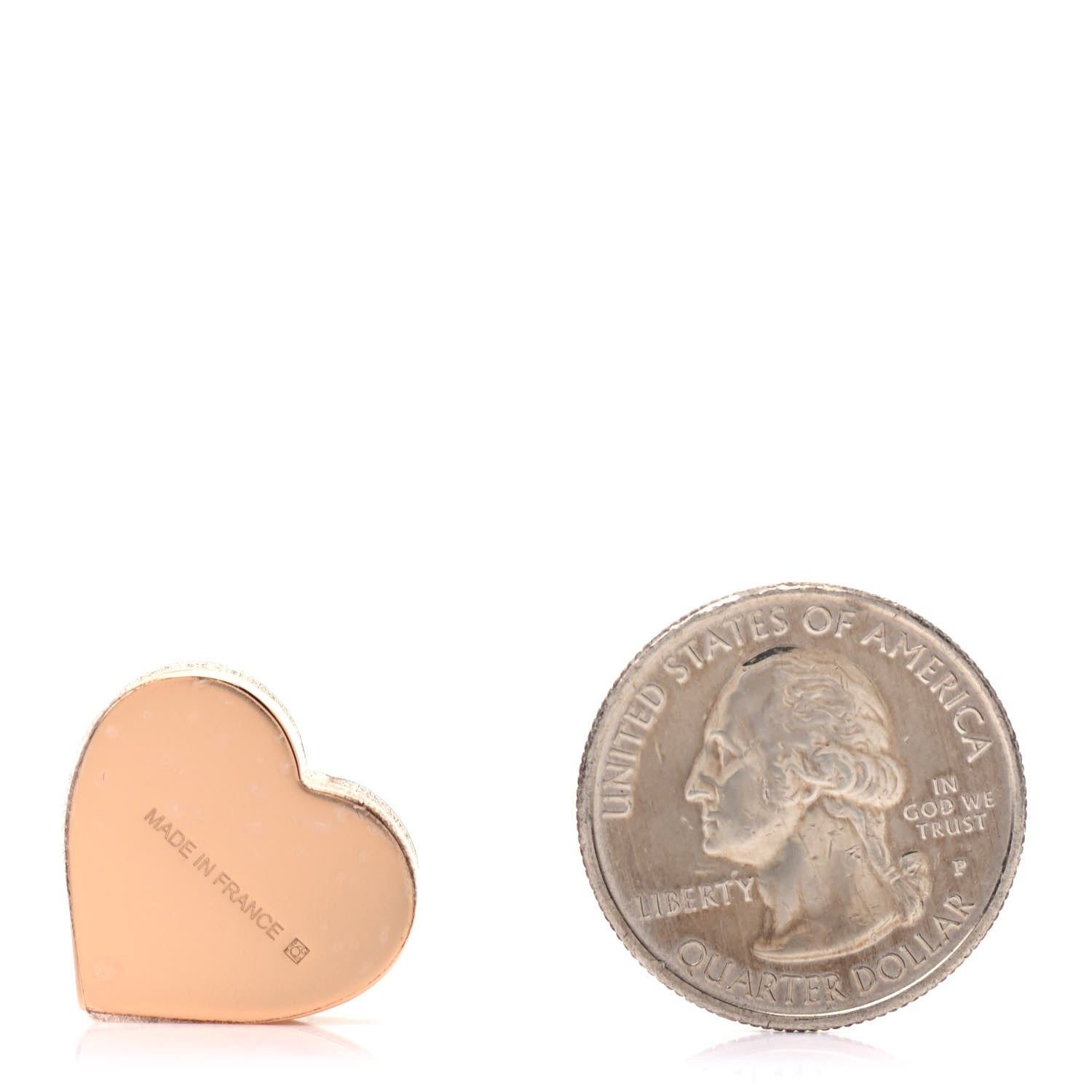Hermes Rose Gold Plated Brass Mini Coeur Twilly Scarf Ring 2 of 4