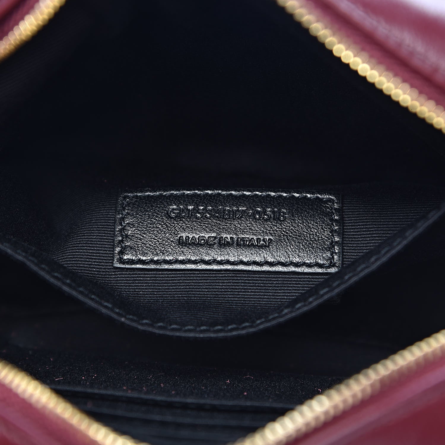 Saint Laurent Calfskin Matelasse Monogram Lou Belt Bag Dark Legion Red 7 of 10