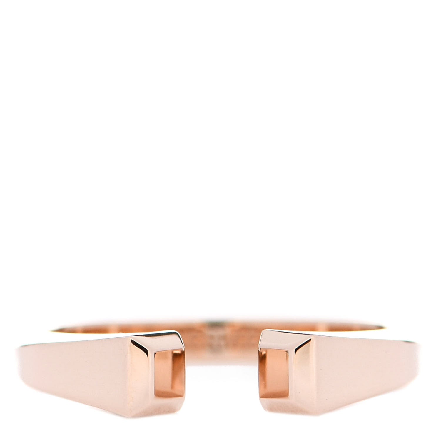 Hermes 18K Rose Gold PM Clou de Forge Ring 56 7.75 1 of 7