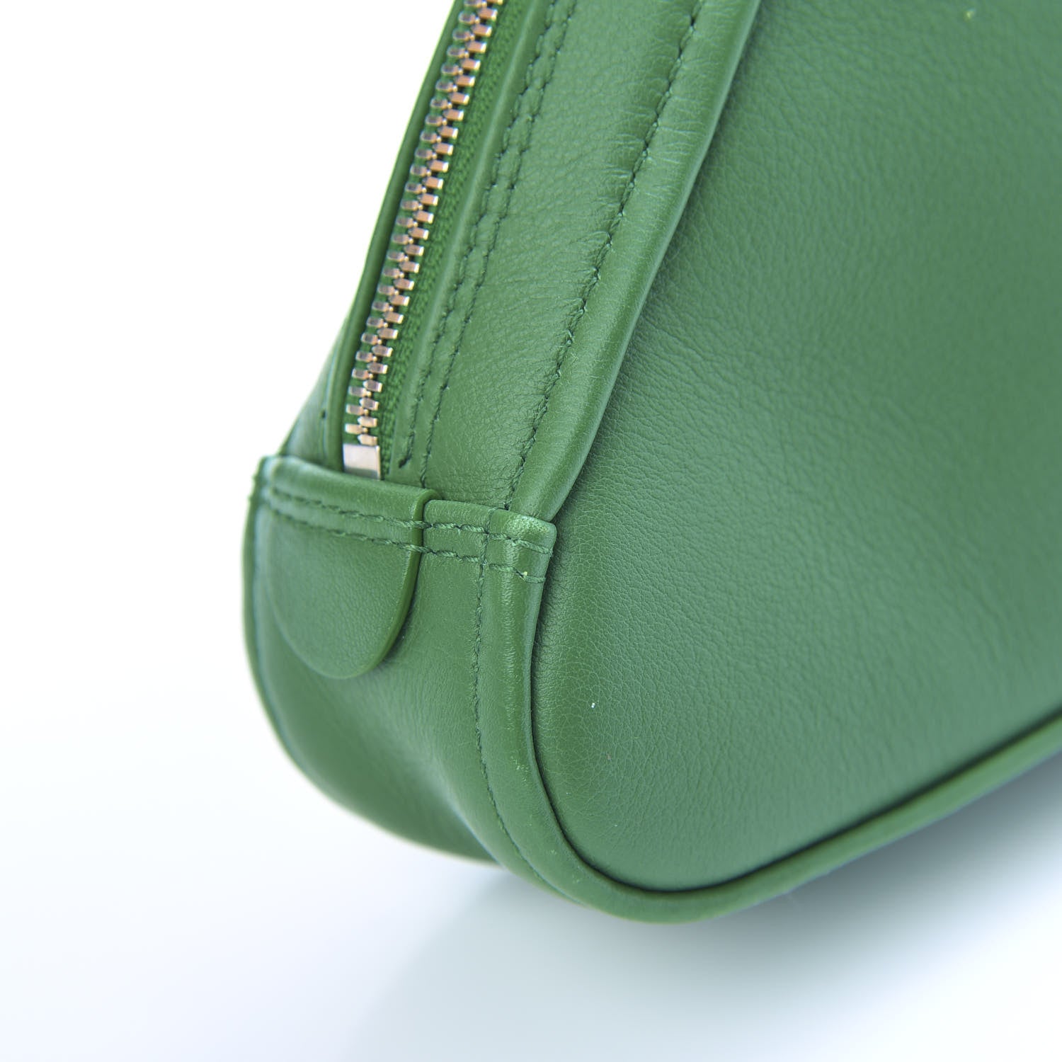 Balenciaga Shiny Day Calfskin M Triangle Pouch Vert Irlandais 11 of 11
