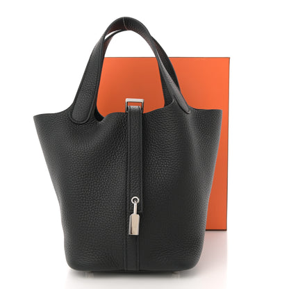 Hermes Taurillon Clemence Picotin Lock 18 PM Black 11 of 11