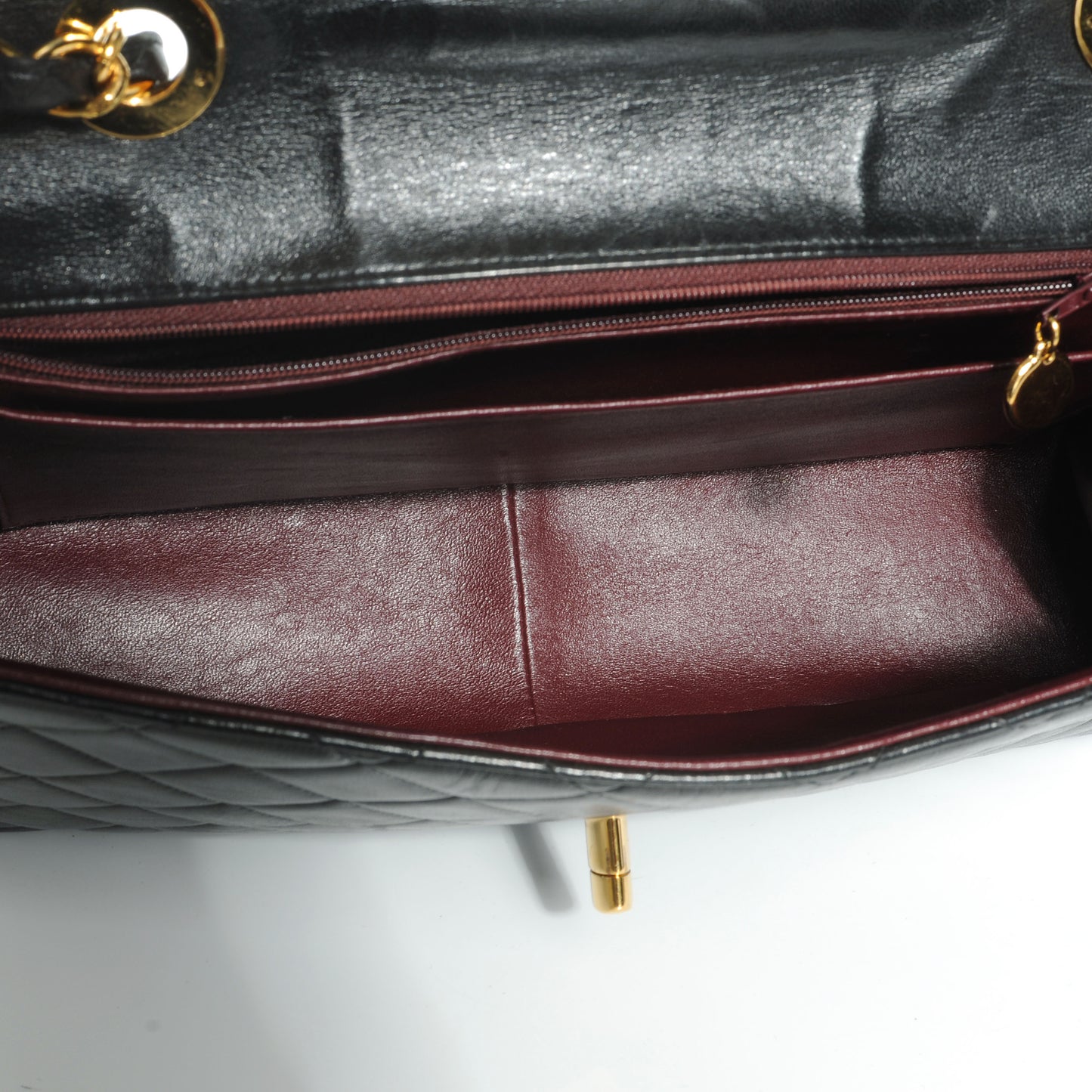 Lambskin Jumbo Flap Black