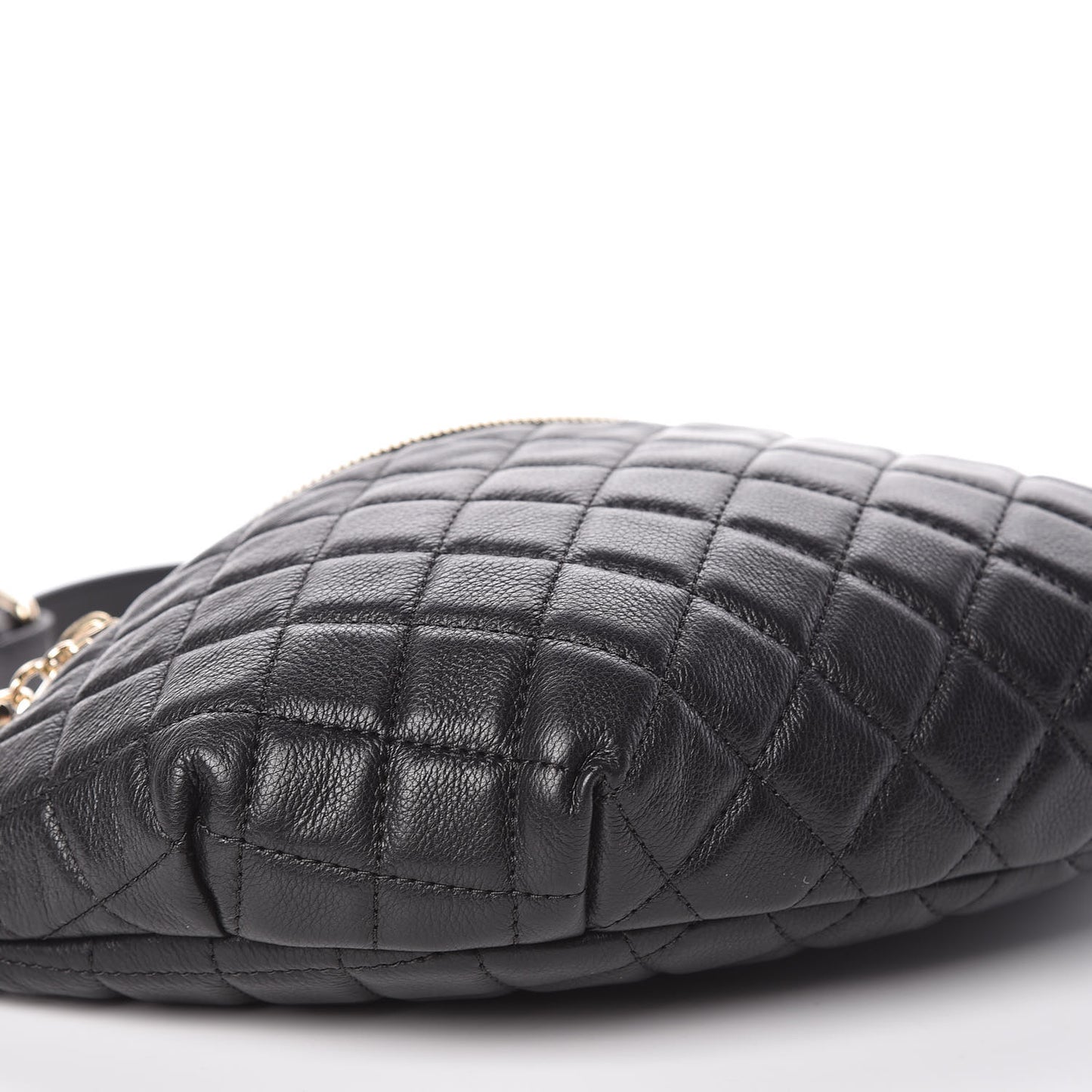 Calfskin Quilted Belt Me Up Waist Bag Black