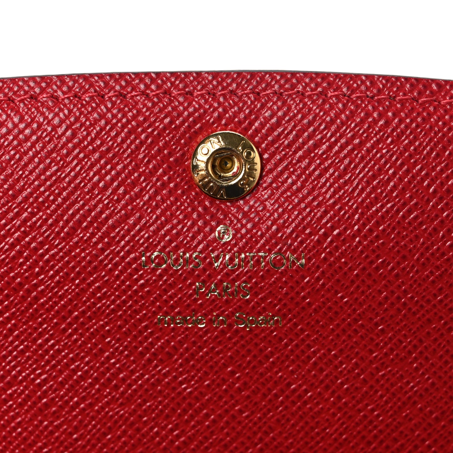 Damier Ebene Emilie Wallet Red