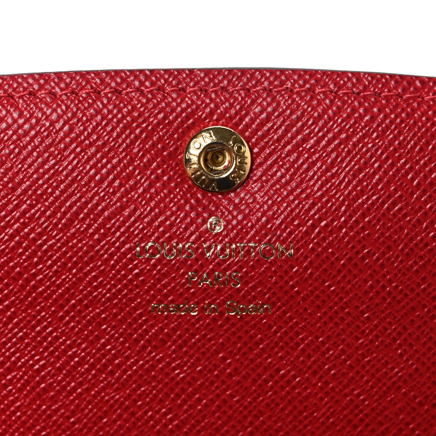Louis Vuitton Damier Ebene Emilie Wallet Red 6 of 6