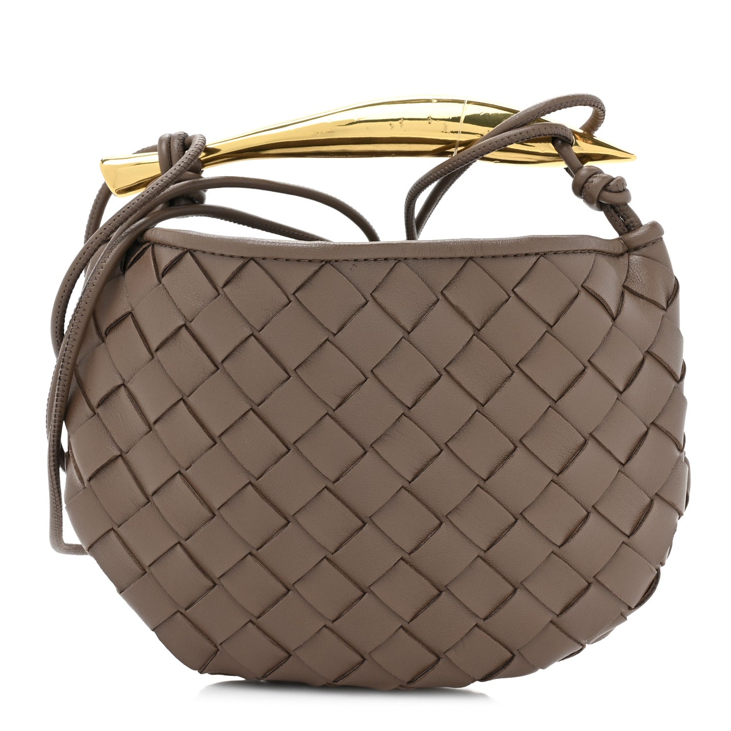 Nappa Intrecciato Mini Sardine Bag Taupe Grey