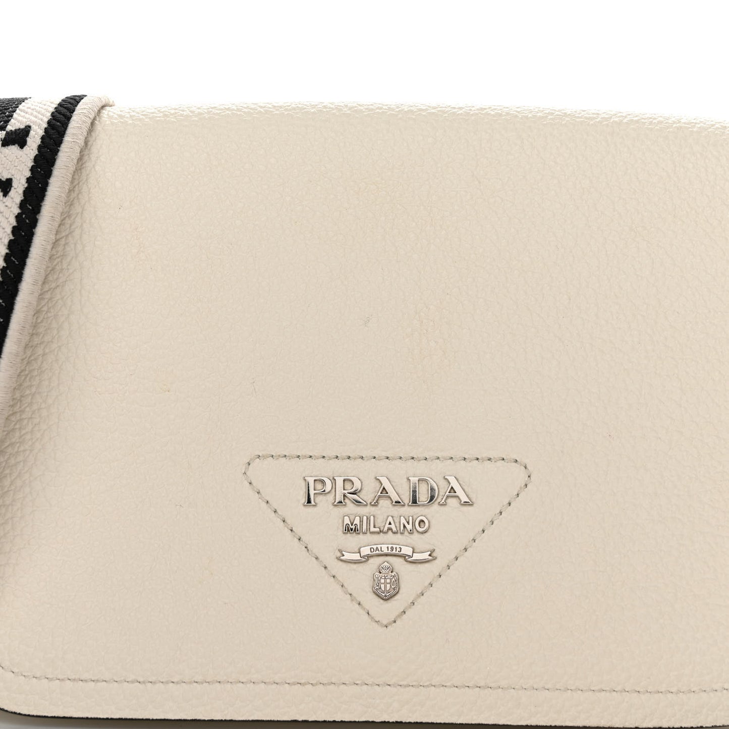 Vitello Daino Soft Flap Crossbody White