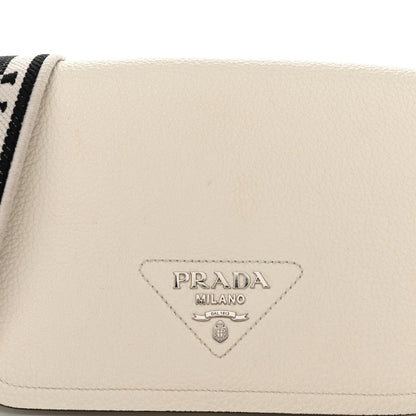 Prada Vitello Daino Soft Flap Crossbody White 7 of 11