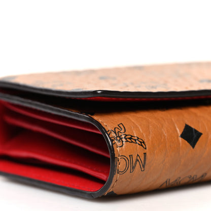 MCM Visetos Trifold Wallet Cognac 9 of 13