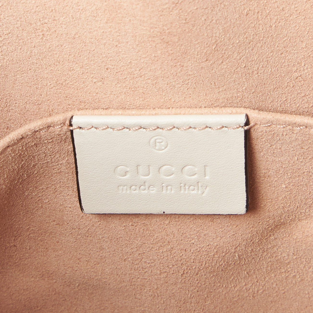 GG Supreme Monogram Moon Calfskin Small Padlock Tote Beige Ebony Mystic White