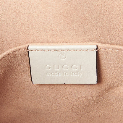 Gucci GG Supreme Monogram Moon Calfskin Small Padlock Tote Beige Ebony Mystic White 8 of 9