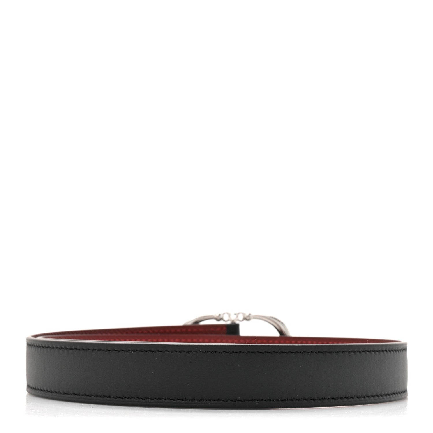 Hermes Swift Epsom 24mm Mors More Belt 70 28 Black Rouge H 2 of 6