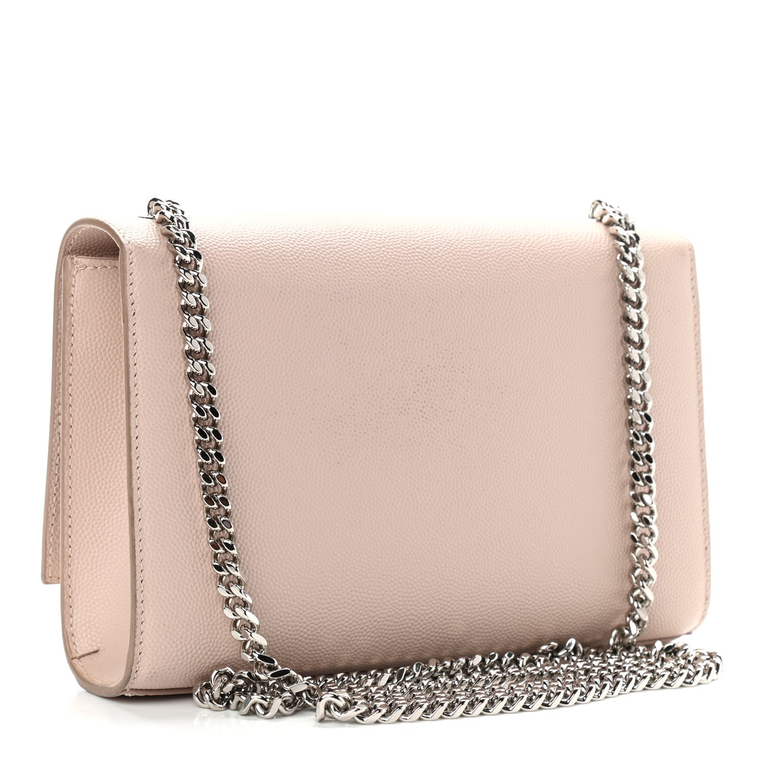 Saint Laurent Grain De Poudre Small Monogram Kate Satchel Marble Pink 3 of 11