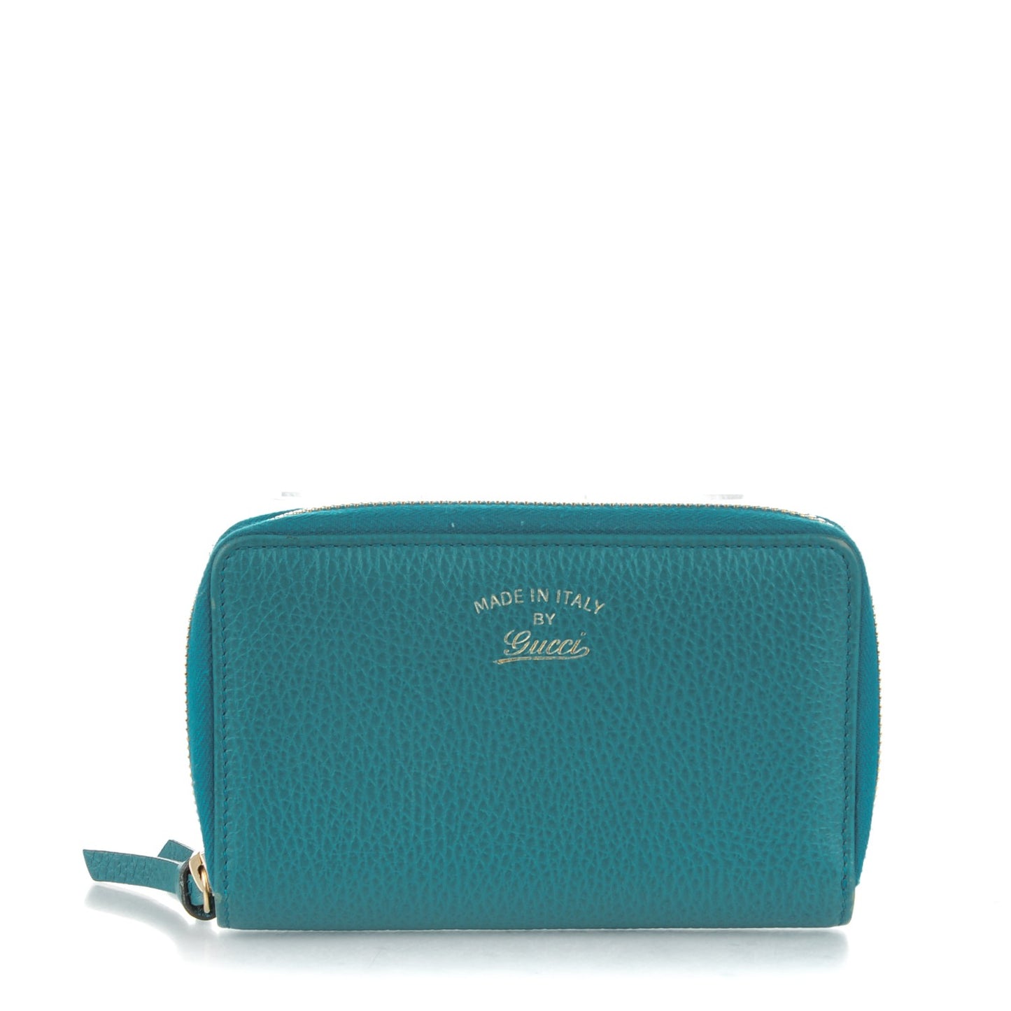 Dollar Calfskin Medium Swing Zip Around Wallet Deep Cobalt