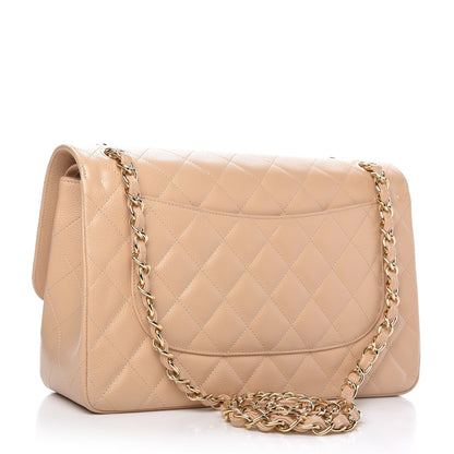 Chanel Caviar Quilted Jumbo Double Flap Beige Clair 3 of 11