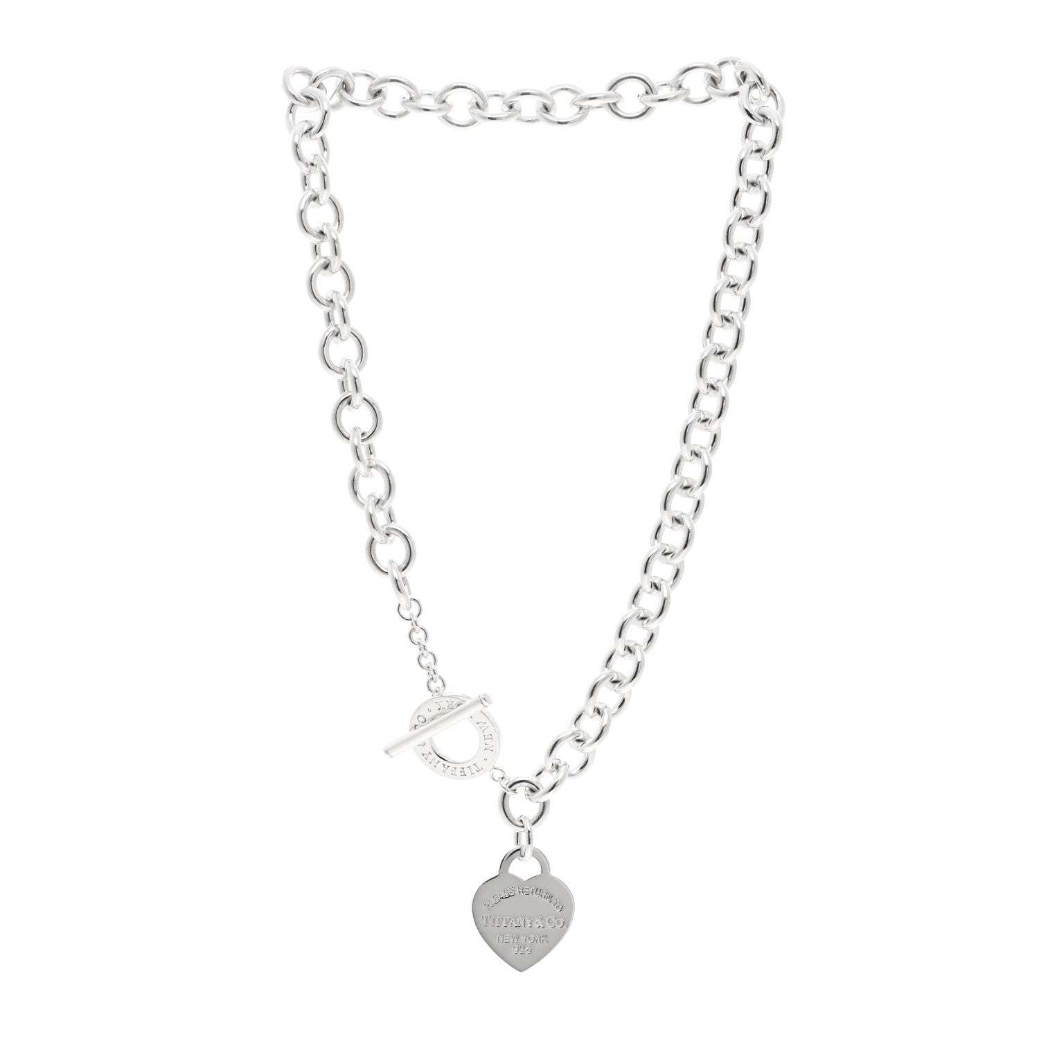 Tiffany Sterling Silver Return to Tiffany Heart Tag Toggle Necklace 3 of 4