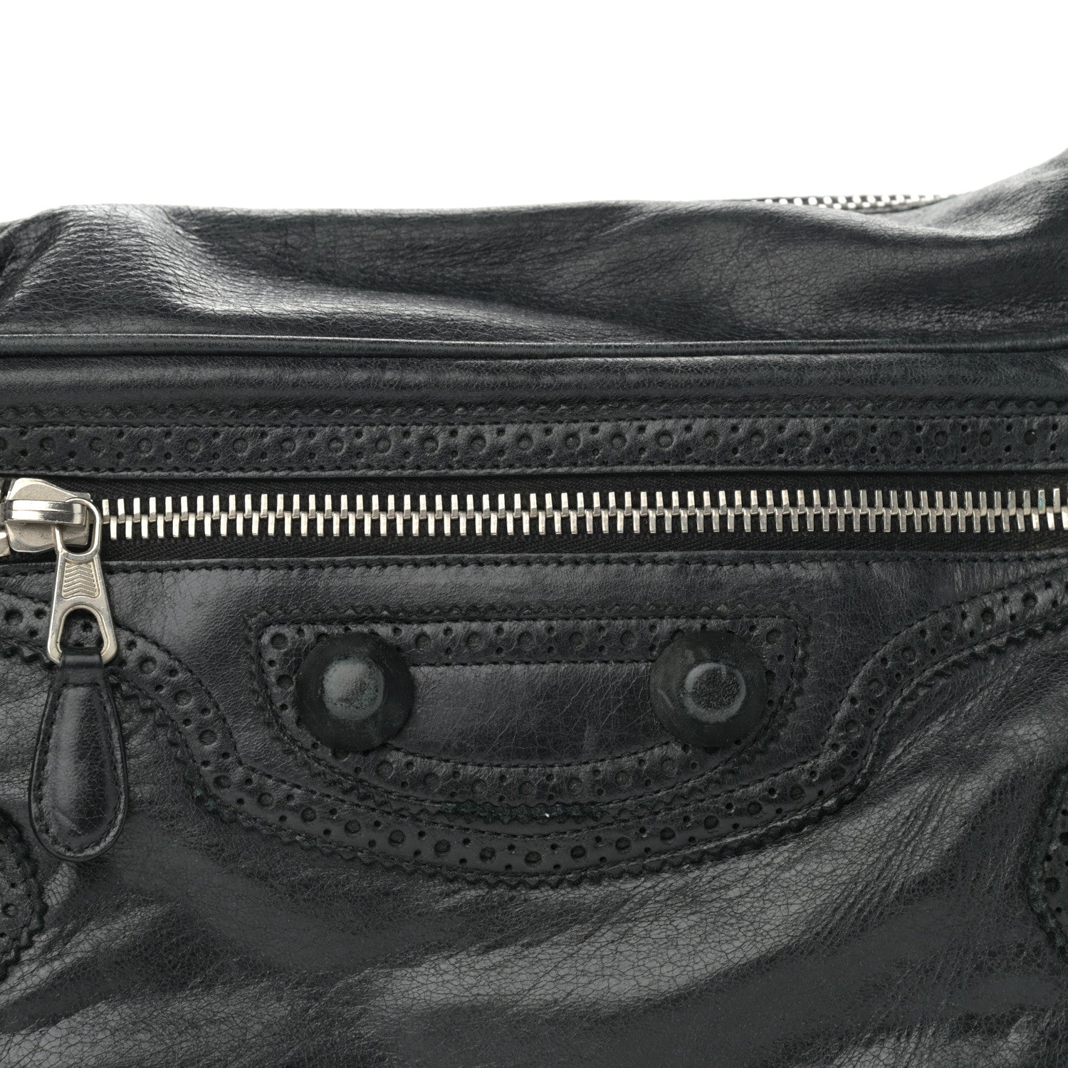 Balenciaga Agneau Giant Brogues Hardware Club Hobo Black 8 of 15