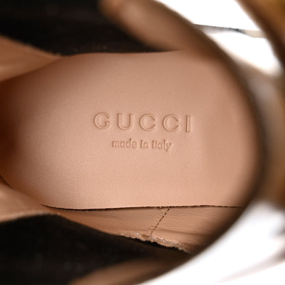 Gucci Calfskin Crystal GG Trip Chelsea Ankle Boots 35.5 Natural Tan 7 of 9