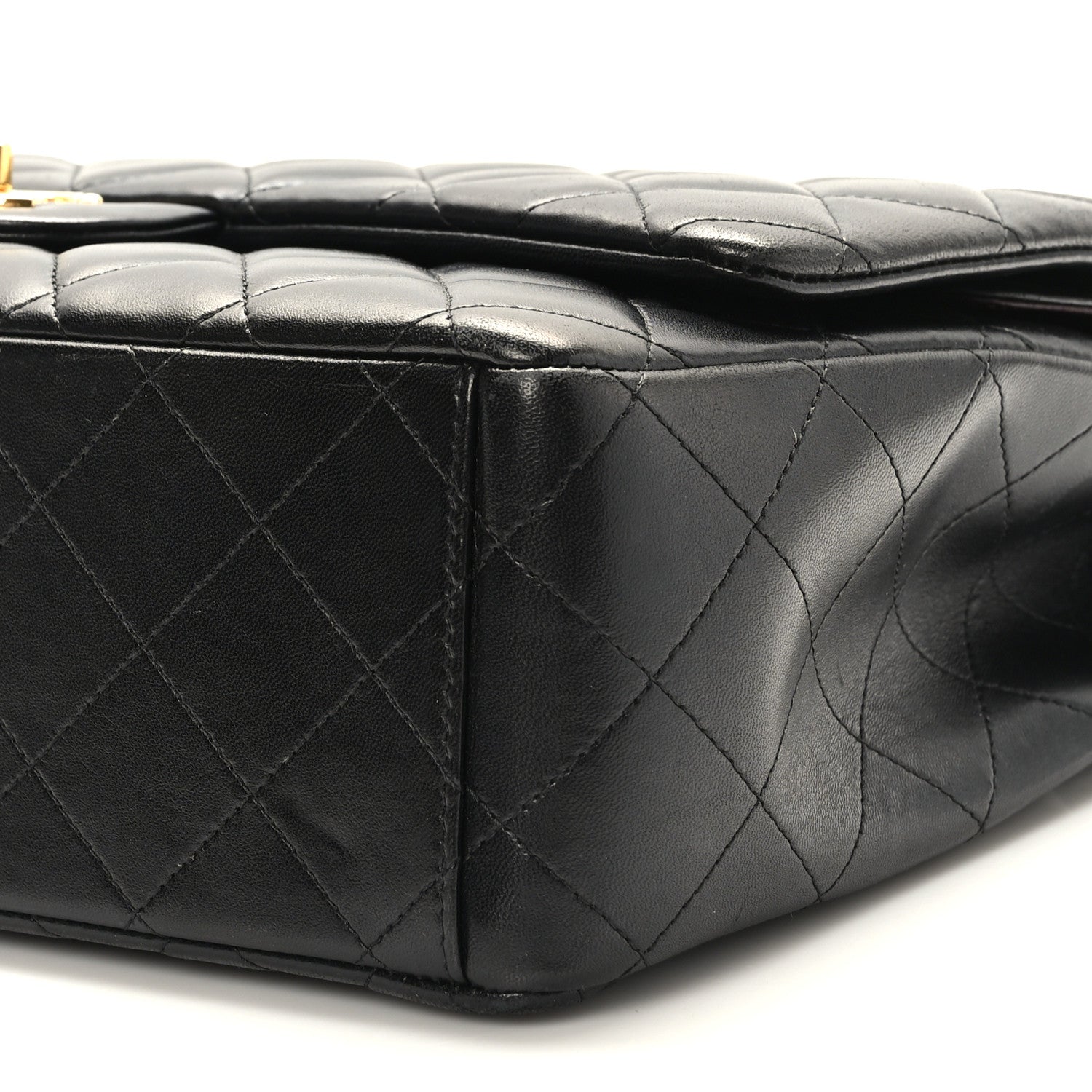 Chanel Lambskin Quilted Maxi Double Flap Black 9 of 10