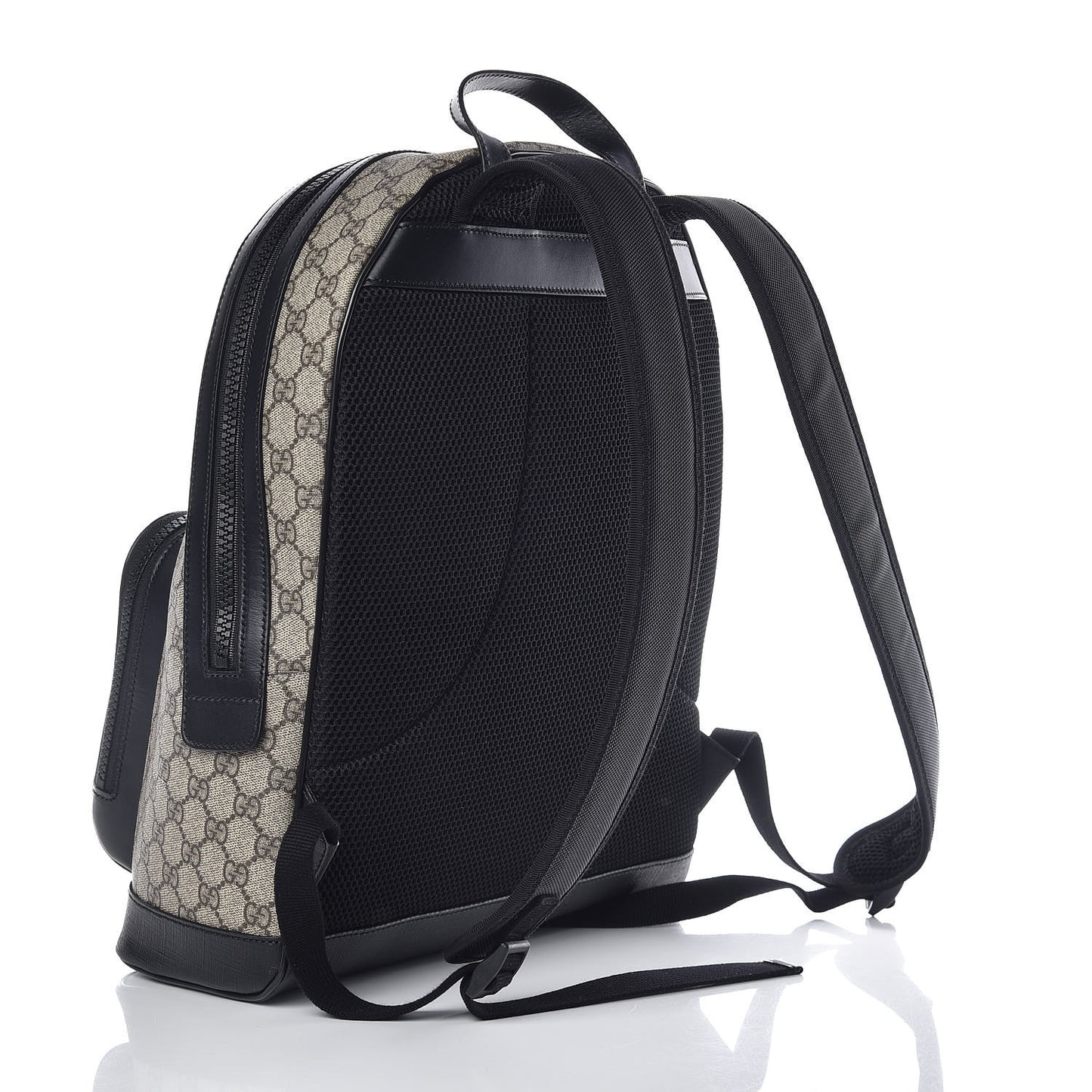 GG Supreme Monogram Medium Backpack Black