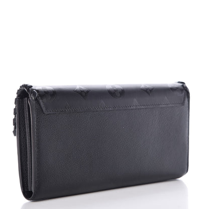 Louis Vuitton Monogram Cuir Plume Very Wallet Black 3 of 13