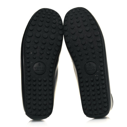 Gucci Miro Soft Calfskin Web Mens Horsebit Driver Loafers 9 Black 5 of 8