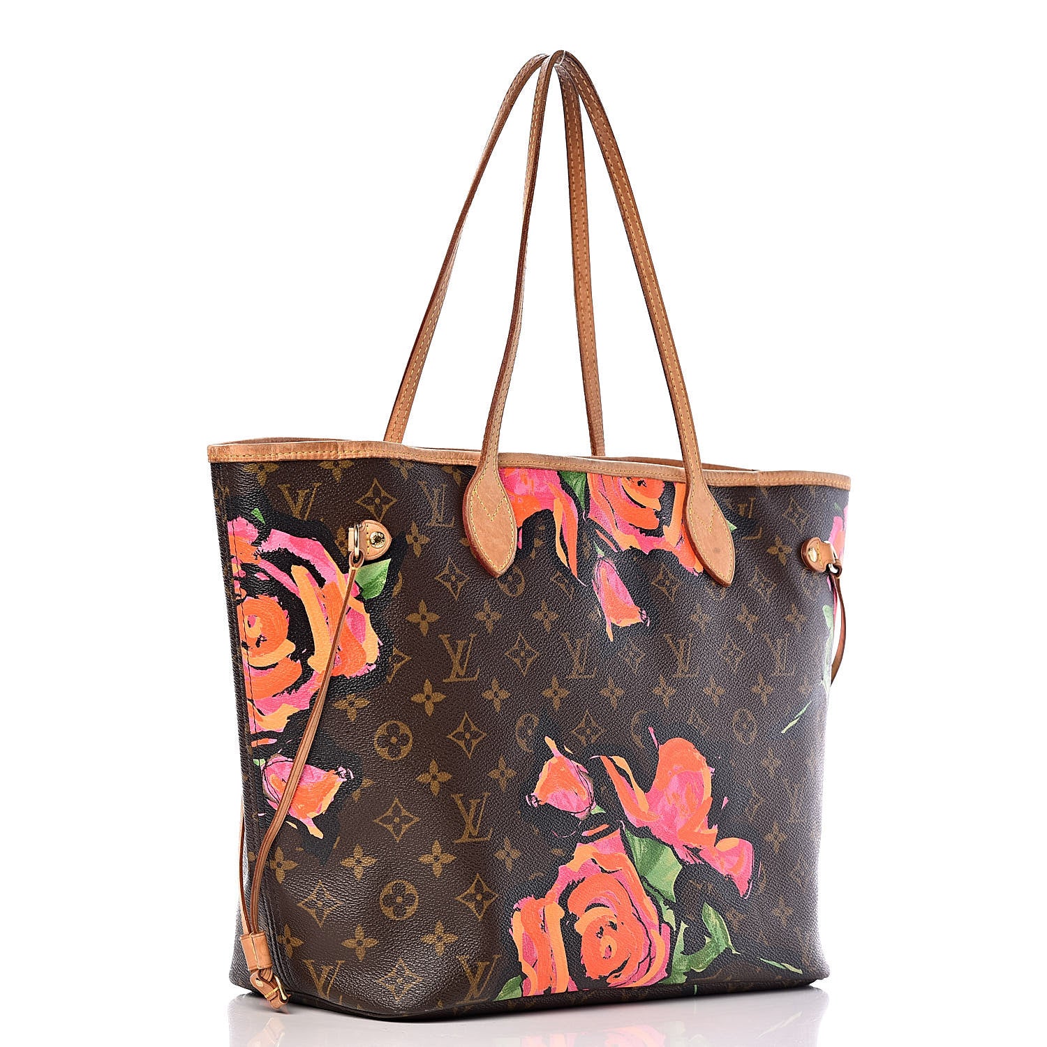 Louis Vuitton Monogram Roses Neverfull MM 3 of 17
