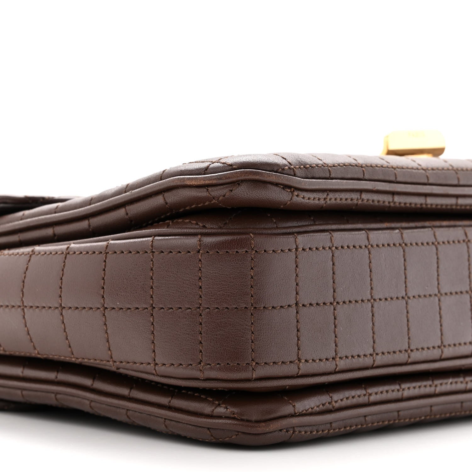 Celine Calfskin Quilted Medium C Bag Camel 9 of 10