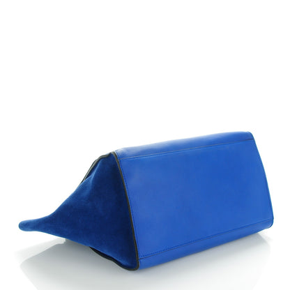 Celine Smooth Calfskin Suede Large Trapeze Royal Blue 4 of 8