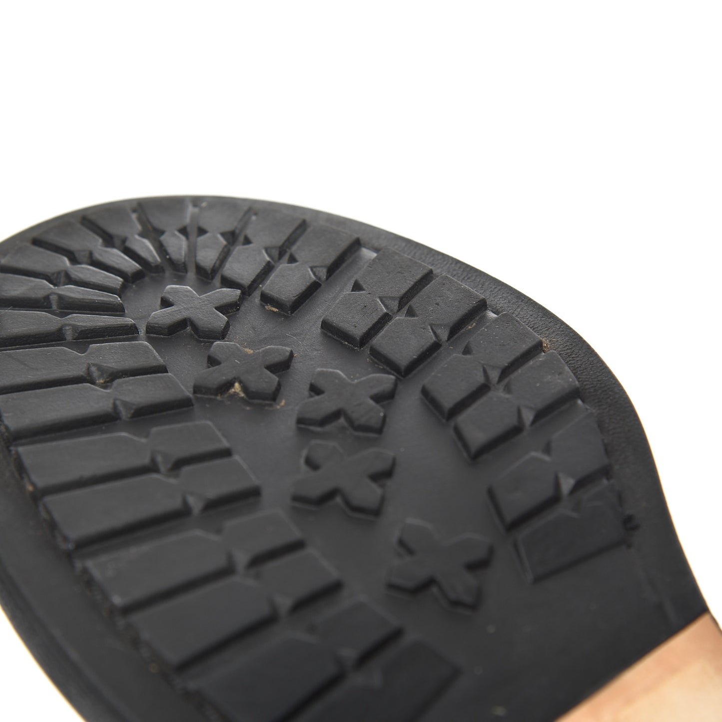 Calfskin Quilted Lace Up Combat Boots 37 Black