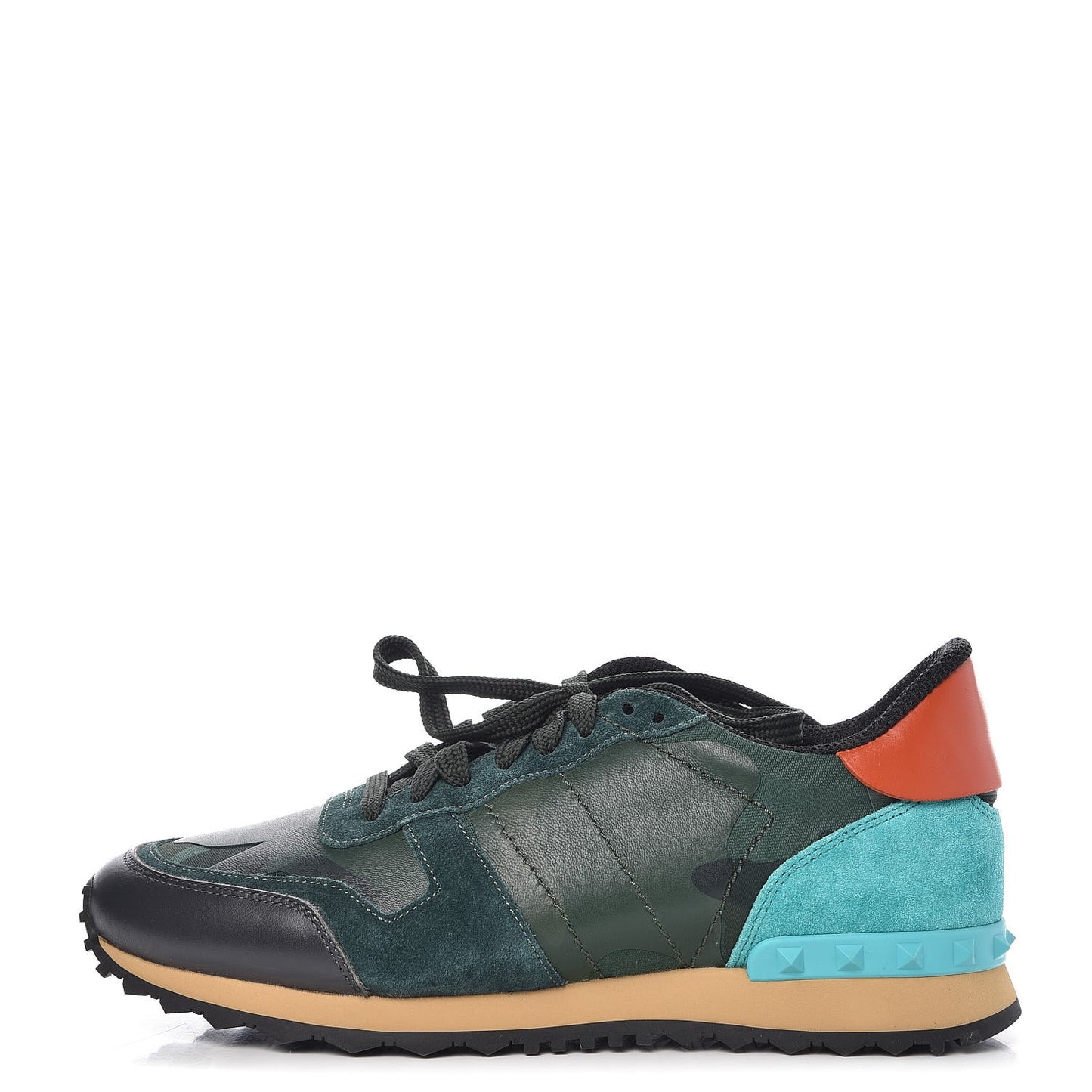 Nappa Suede Camouflage Rockrunner Sneakers 41.5 Multicolor