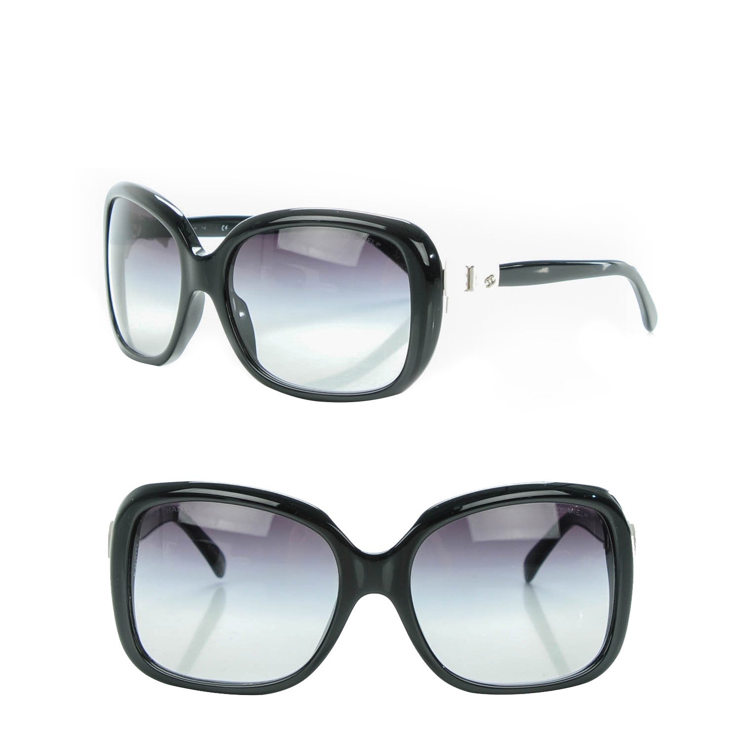 Chanel CC Bow Sunglasses 5171 Black White 1 of 6
