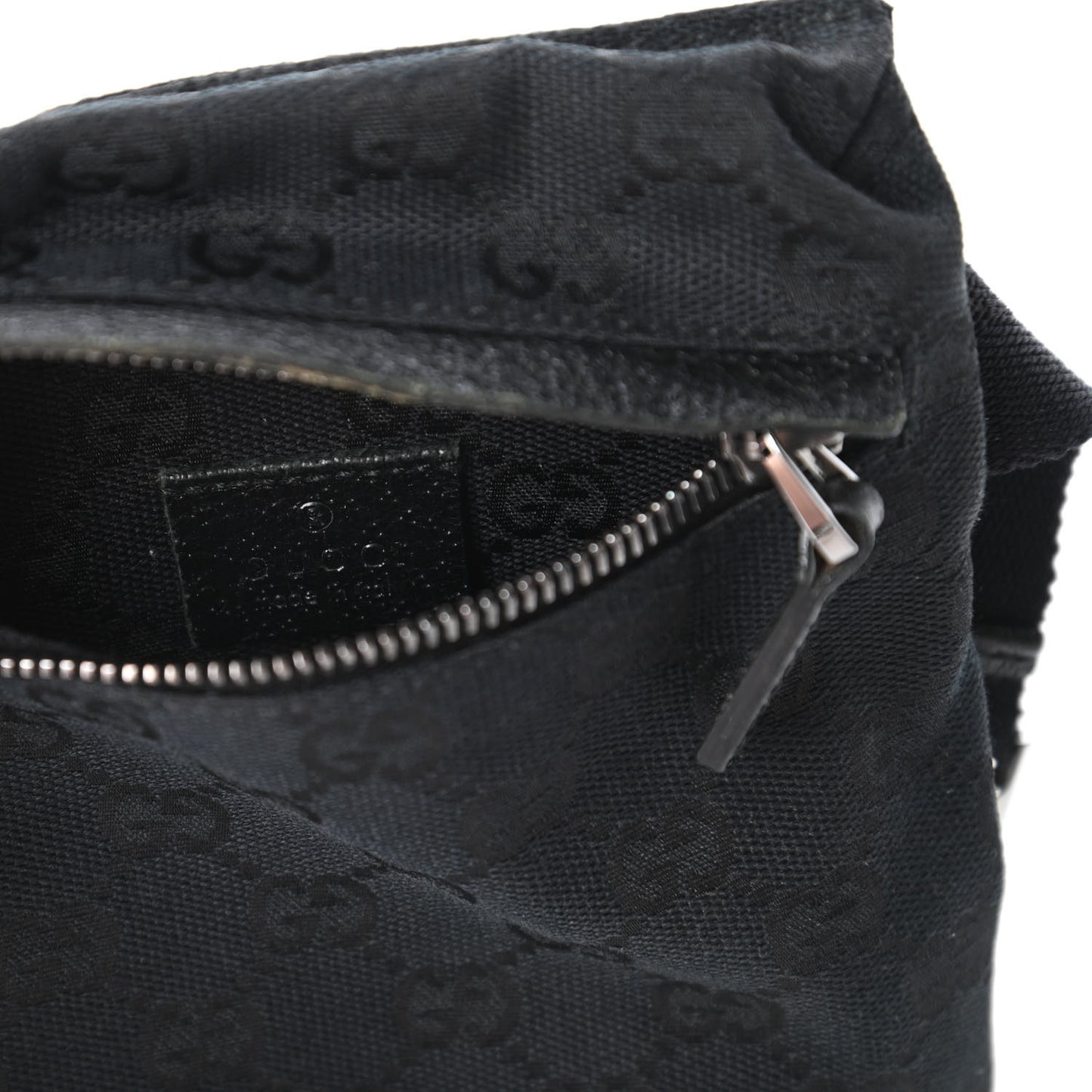 GG Monogram Double Pocket Belt Bag Black