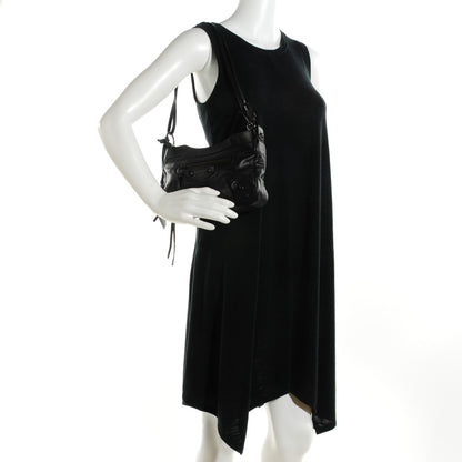 Balenciaga Agneau Lizard Embossed Classic Hardware Hip Black 2 of 8