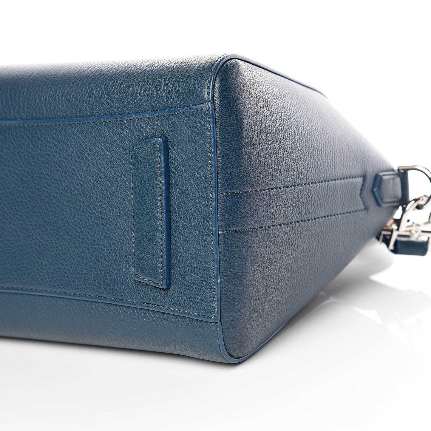 Sugar Goatskin Small Antigona Peacock Blue