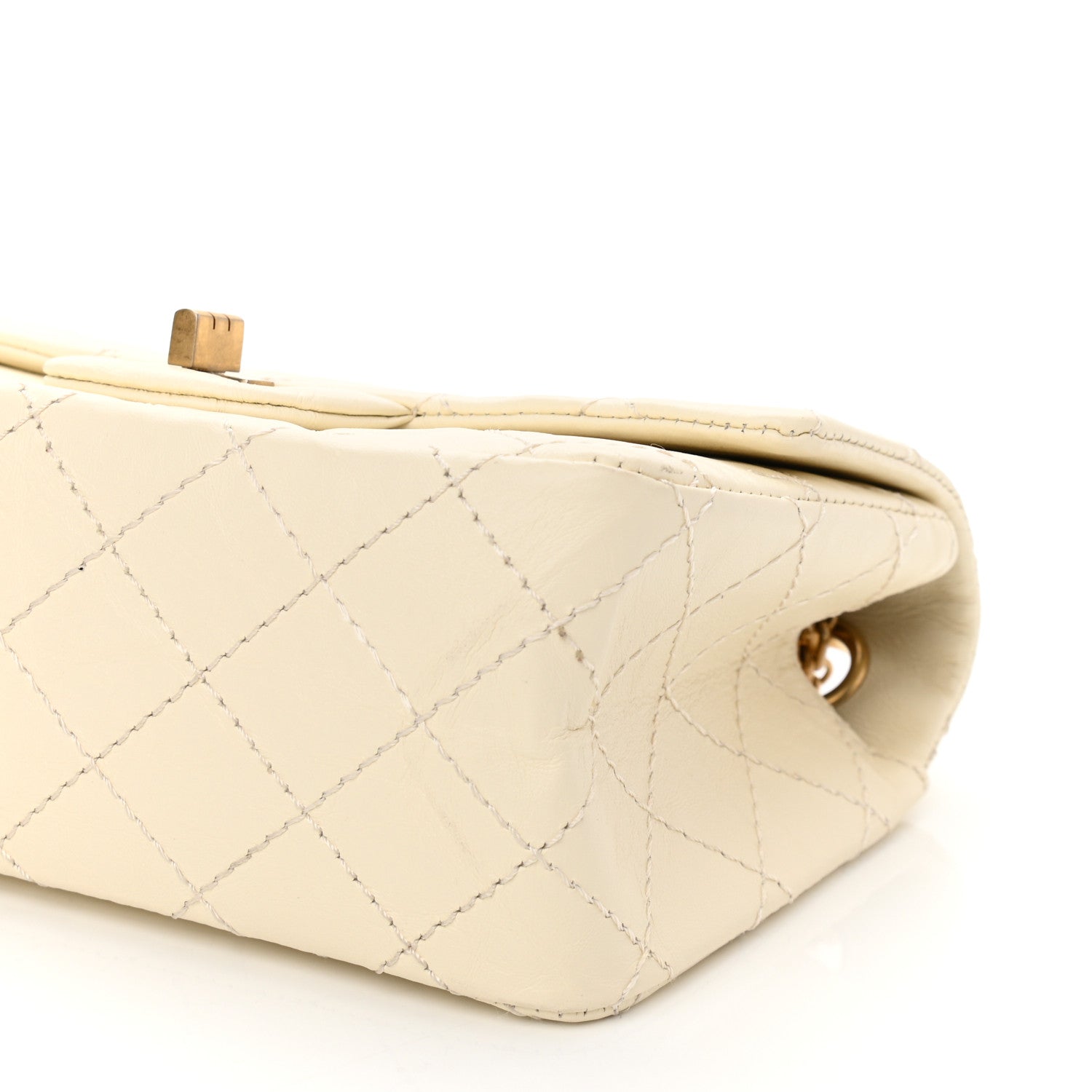 Chanel Aged Calfskin Quilted 2.55 Reissue Mini Flap White 9 of 10