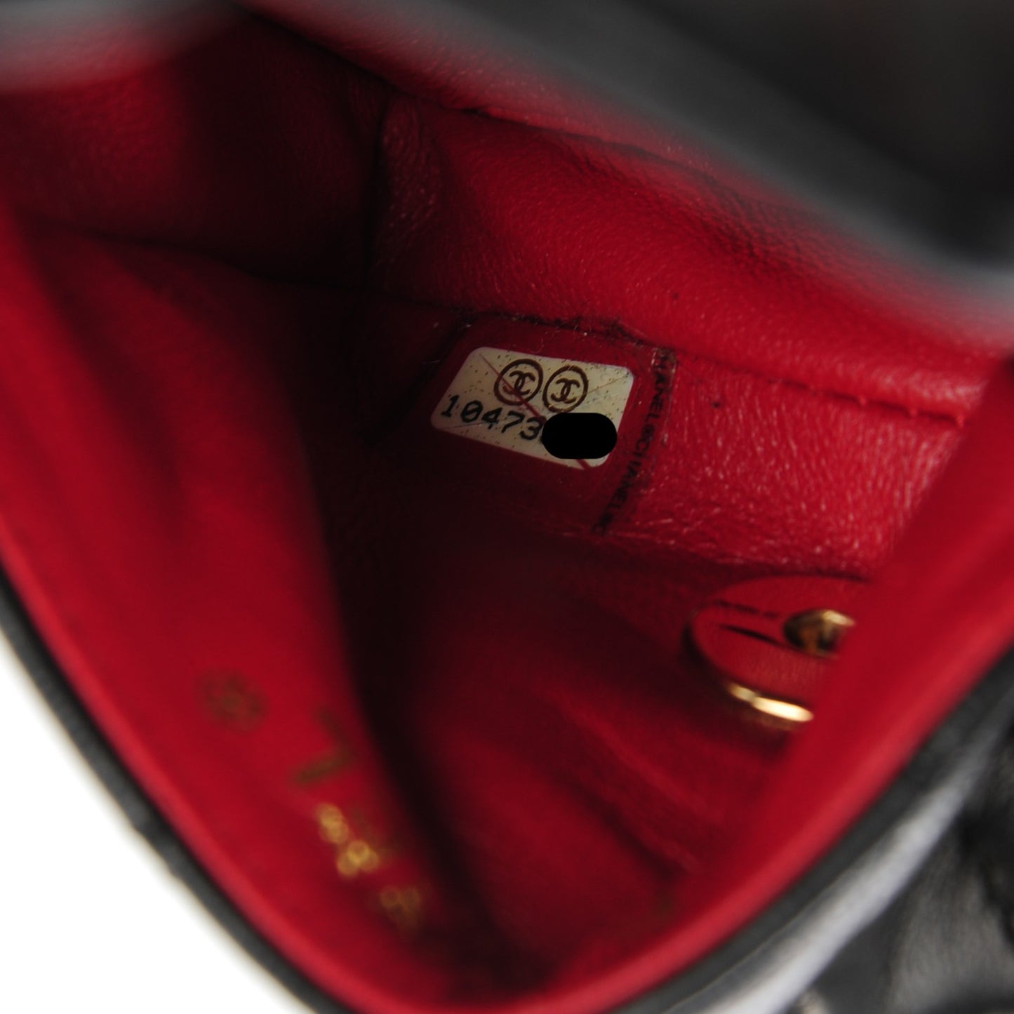 Lambskin Quilted Mini Square Flap Black