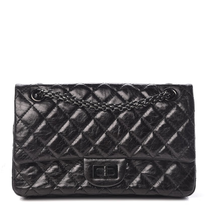Chanel Metallic Aged Calfskin Quilted 2.55 Reissue 225 Flap So Black 1 of 15