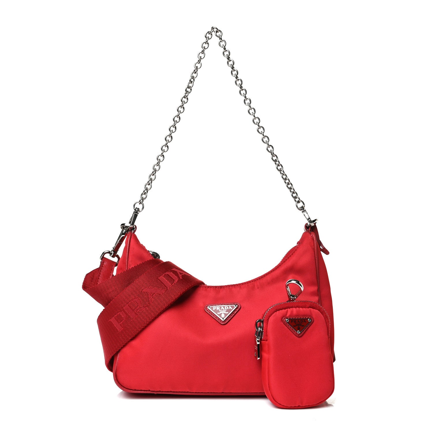 Prada Nylon Re-Edition 2005 Shoulder Bag Rosso 1 of 22