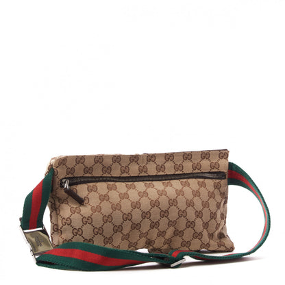 Gucci GG Monogram Double Pocket Belt Bag Dark Brown 3 of 8